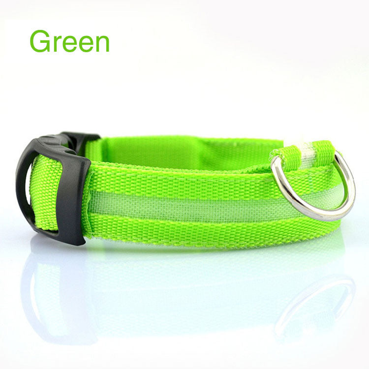Glow LED Pet Collar with Tracker – Safe Night Walking Collar for Dogs