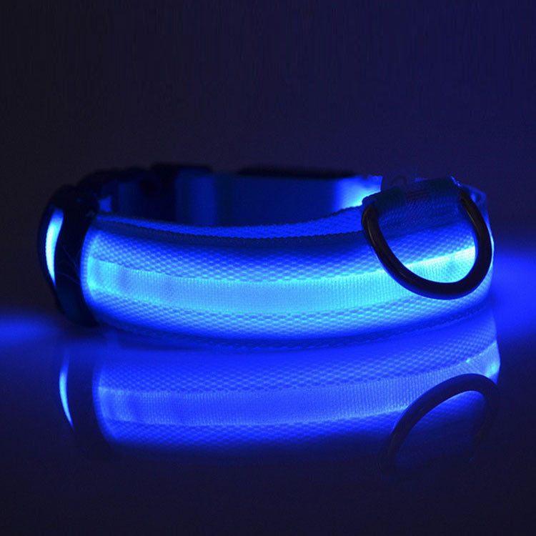 Glow LED Pet Collar with Tracker – Safe Night Walking Collar for Dogs