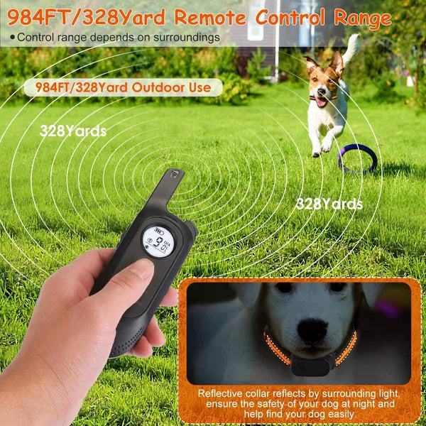 984FT Waterproof Dog Training Collar with Beep, Vibration & Shock Control